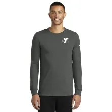 Mens Nike Dri-FIT Long Sleeve Cotton/Poly Tee - Screen Print