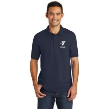 Adult DryBlend™ Jersey Knit Sport Shirt  (Navy)  (LC Y STAFF)- Screen Print