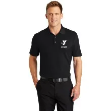 Mens Core Classic Pique Polo (Black) - LC Y STAFF - Screen Print
