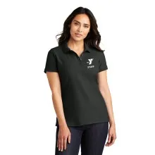 Ladies Core Classic Pique Polo (Black) - Screen Print